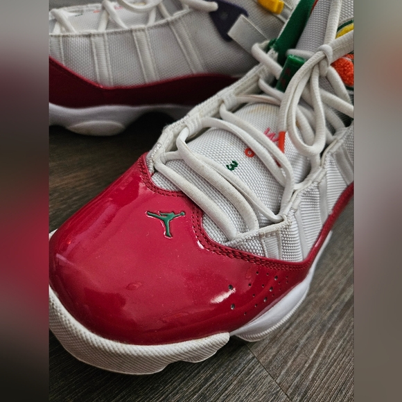 Jordan Athletic Shoes Red White with Multicolor Accents main image 10
